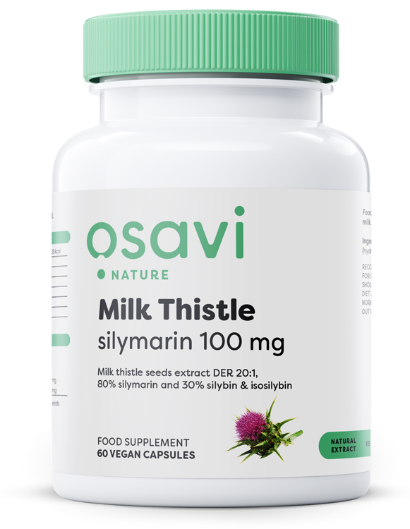 Osavi Milk Thistle Silymarin 100mg baksida