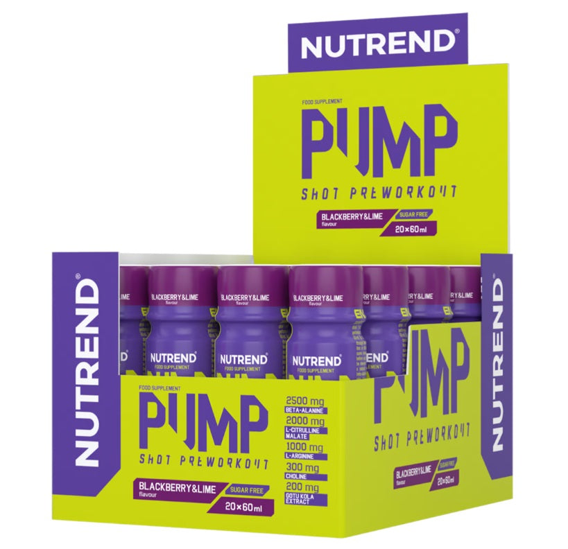Pump Pre-Workout baksida med näringsinformation