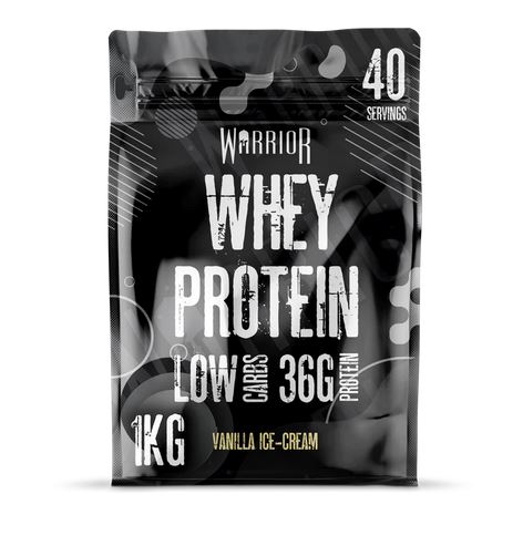 Warrior Whey Protein 1kg baksida näringsfakta
