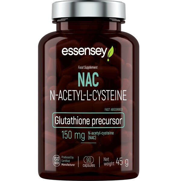 NAC 150 mg – 90 kapslar baksida med näringsinformation