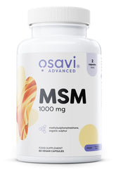 MSM 1000mg Ledstöd & Muskelåterhämtning baksida näringsfakta
