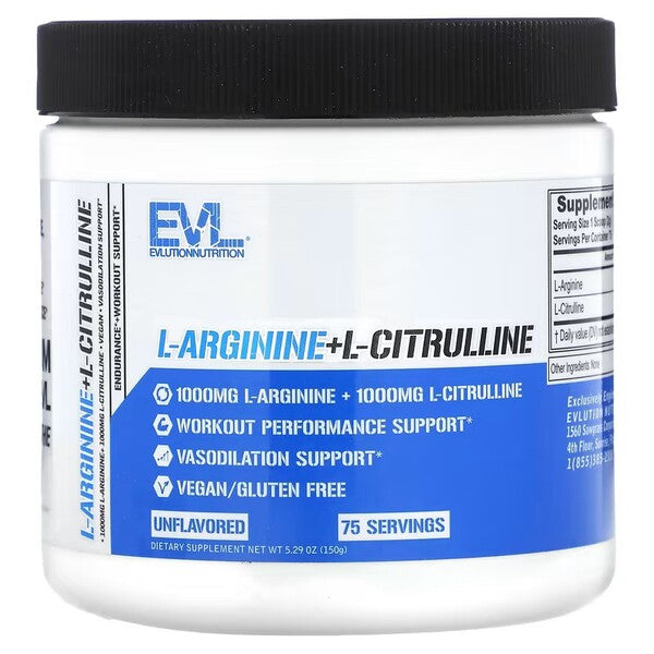 EVLution Nutrition - L-Arginine + L-Citrulline, Powder - 150g
