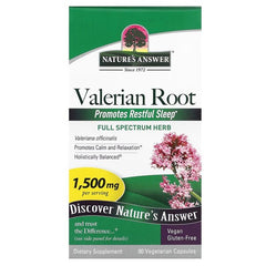 Nature's Answer Valerian Root baksida