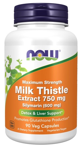 NOW Foods - Milk Thistle Extract - 750mg Maximum Strength - 90 Vcaps