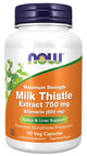 NOW Foods - Milk Thistle Extract - 750mg Maximum Strength - 90 Vcaps