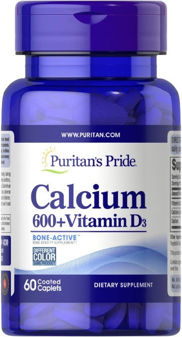 Puritan's Pride - Calcium + Vitamin D3 - 60 Tablets