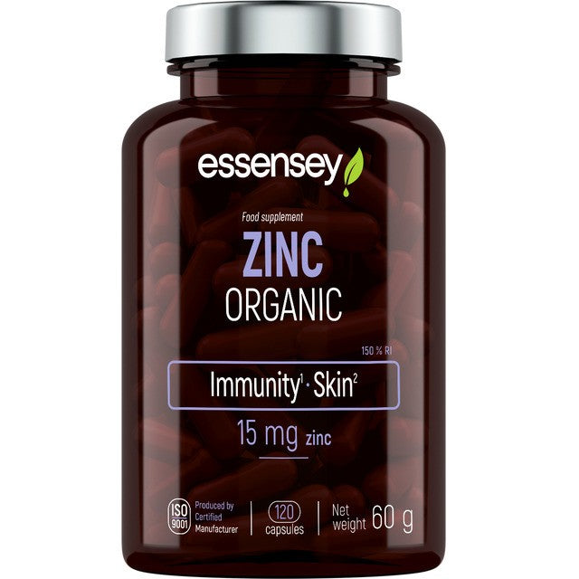 Zink Organic 15 mg baksida näringsfakta