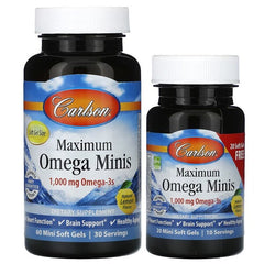 Carlson Labs - Maximum Omega Minis - 80 Pehmeää kapselia