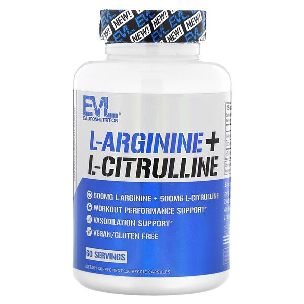 EVLution Nutrition - L-Arginine + L-Citrulline, Caps - 120 Vcaps