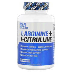 L-Arginine + L-Citrulline 120 veganska kapslar framsida