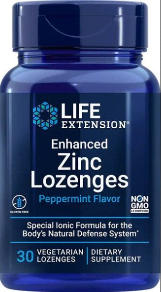 Enhanced Zinc Lozenges baksida näringsfakta