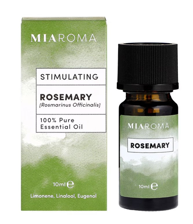 Rosmarin 100% Ren Eterisk Olja baksida etikett