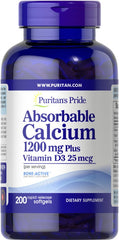 Puritan's Pride - Absorbable Calcium Plus Vitamin D3s
