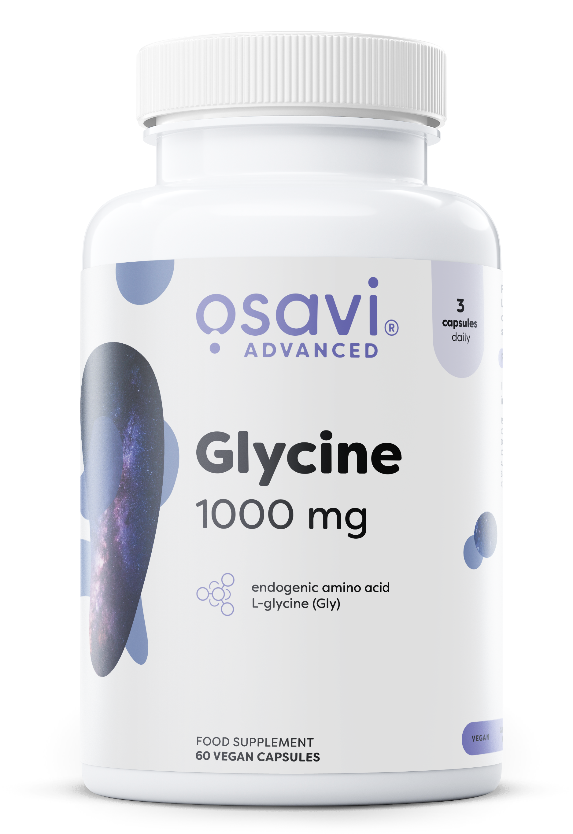 Glycine 1000 mg – 60 växtbaserade kapslar, framsida