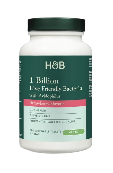 Holland & Barrett Friendly Bacteria Strawberry baksida näringsfakta
