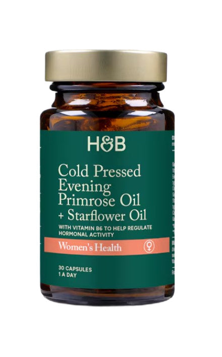 Holland & Barrett Evening Primrose Oil + Starflower Oil baksida