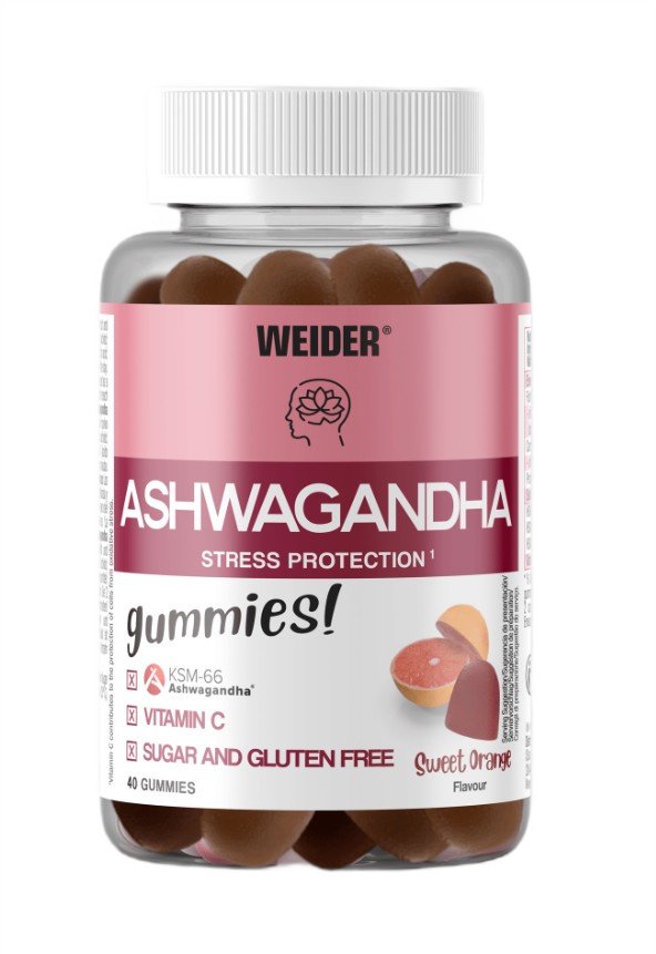Weider - Ashwagandha Karkit, Makea Appelsiini - 40 Karkkia