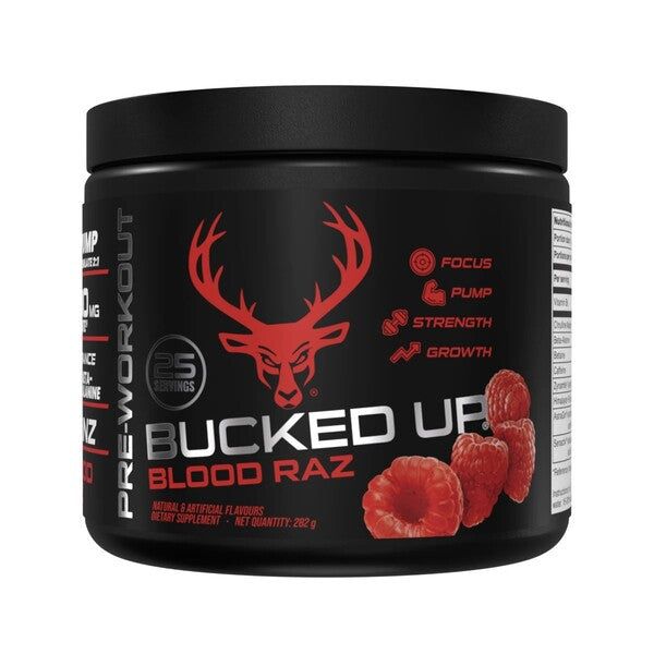 Bucked Up Pre-Workout öppen förpackning