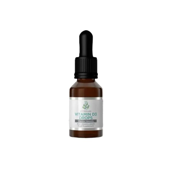 Vitamin D3 Drops – Flytande baksida med näringsfakta