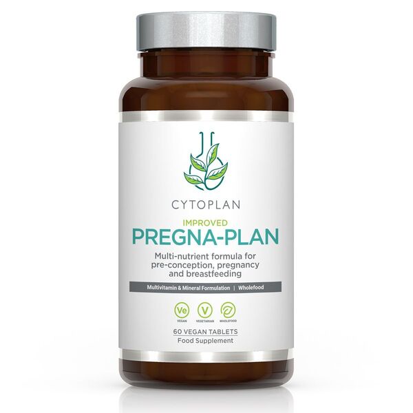 Pregna-Plan – Näringsstöd för graviditet & amning baksida näringsfakta