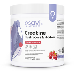 Osavi - Creatine, Mushrooms & Rhodiola, Cherry & Strawberry - 300g