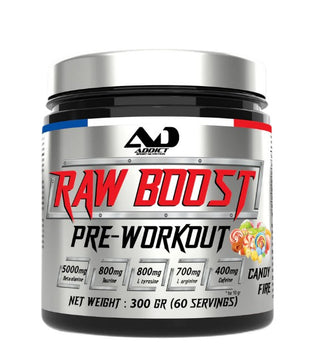 Raw Boost Pre-Workout Candy Fire framsida