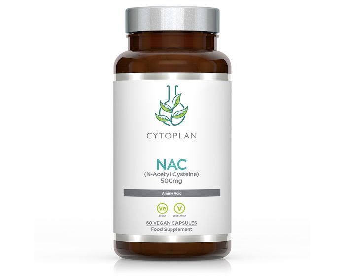 NAC 500mg – 60 veganska kapslar baksida näringsfakta