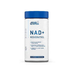 NAD+ Resveratrol – 60 kapslar baksida med näringsinformation