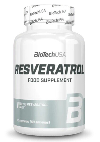 Biotechusa Resveratrol baksida med näringsfakta