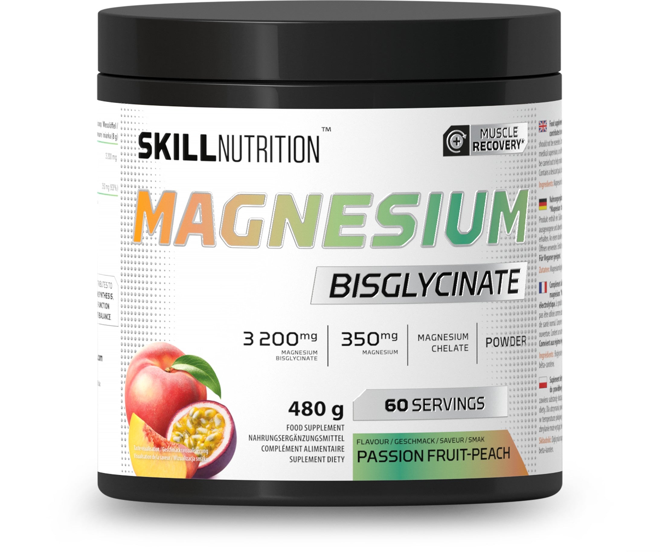 Skill Nutrition Magnesium Bisglycinate baksida näringsfakta