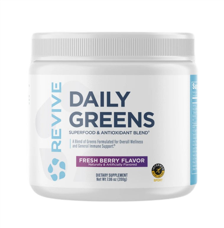 Revive Daily Greens förpackning öppen