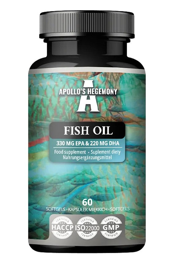 Fish Oil – 330mg EPA & 220mg DHA baksida näringsfakta