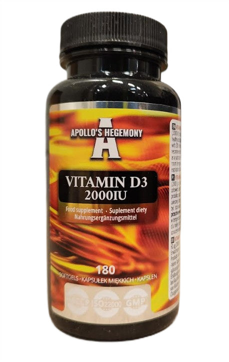 Apollo'S Hegemony - Vitamin D3 2000IU - 180 Sgels