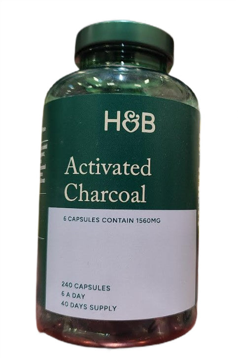Holland & Barrett Activated Charcoal 1560mg framsida