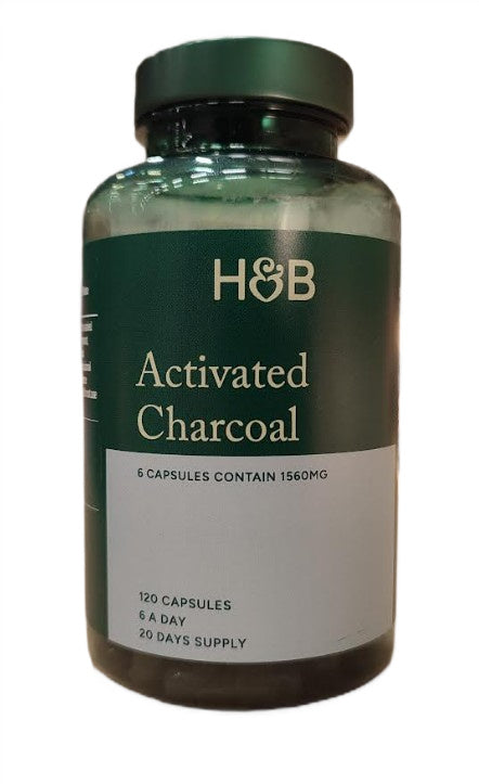 Holland & Barrett Activated Charcoal baksida näringsfakta