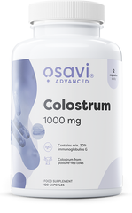 Osavi Colostrum Advanced ingredienser etikett
