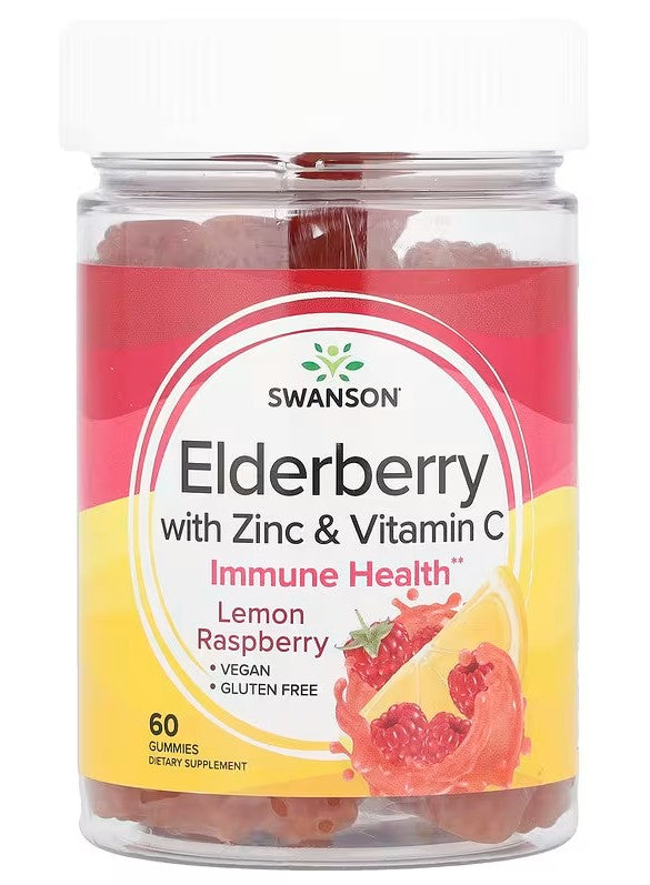 Fläderbärsgummies – Zink & Vitamin C framsida