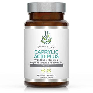 Caprylic Acid Plus 60 växtbaserade kapslar framsida