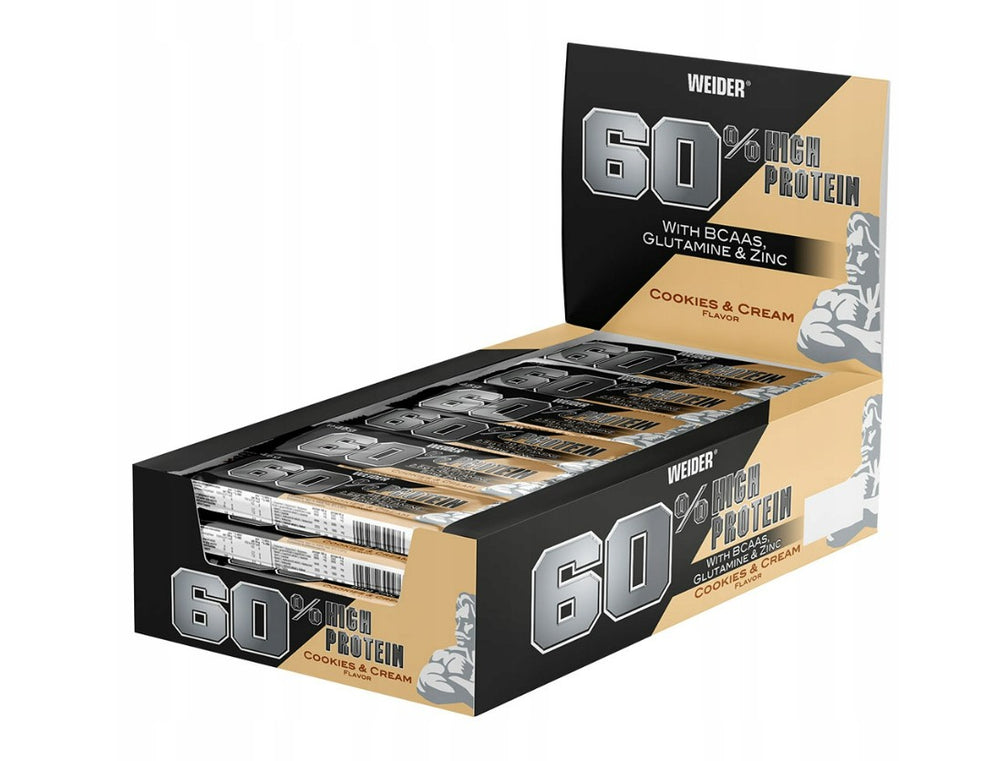 Weider 60% High Protein Bar framsida