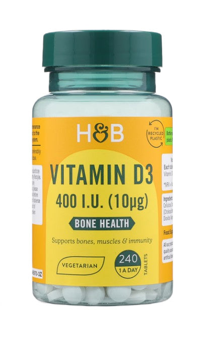 Holland & Barrett Vitamin D3 10mcg framsida