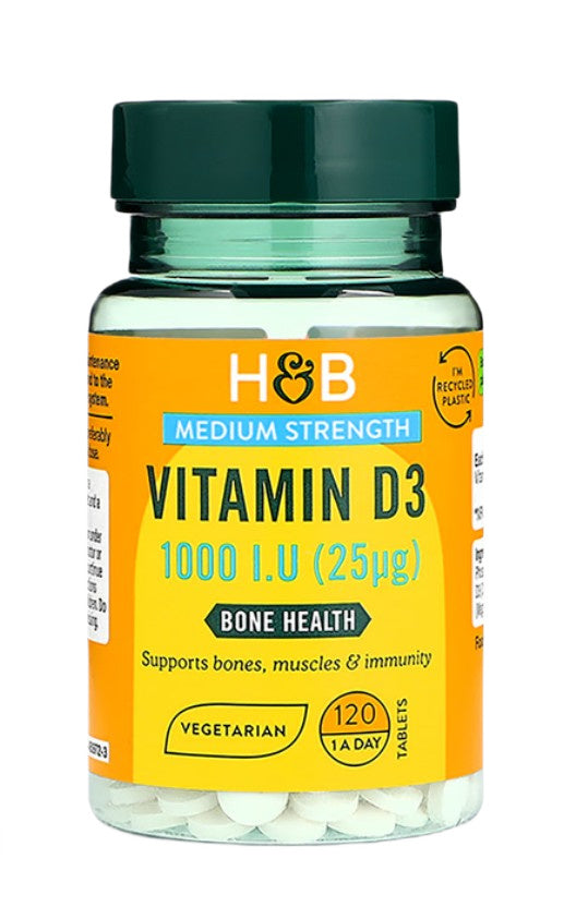 Holland & Barrett - (H&B) - Vitamin D3, 25mcg - 120 Tabs