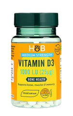 Holland & Barrett - (H&B) - Vitamin D3, 25mcg - 120 Tabs