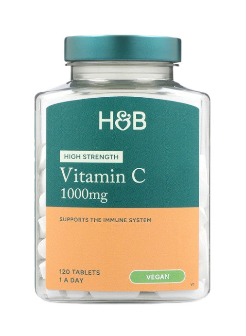 Holland & Barrett Vitamin C 1000mg baksida näringsfakta