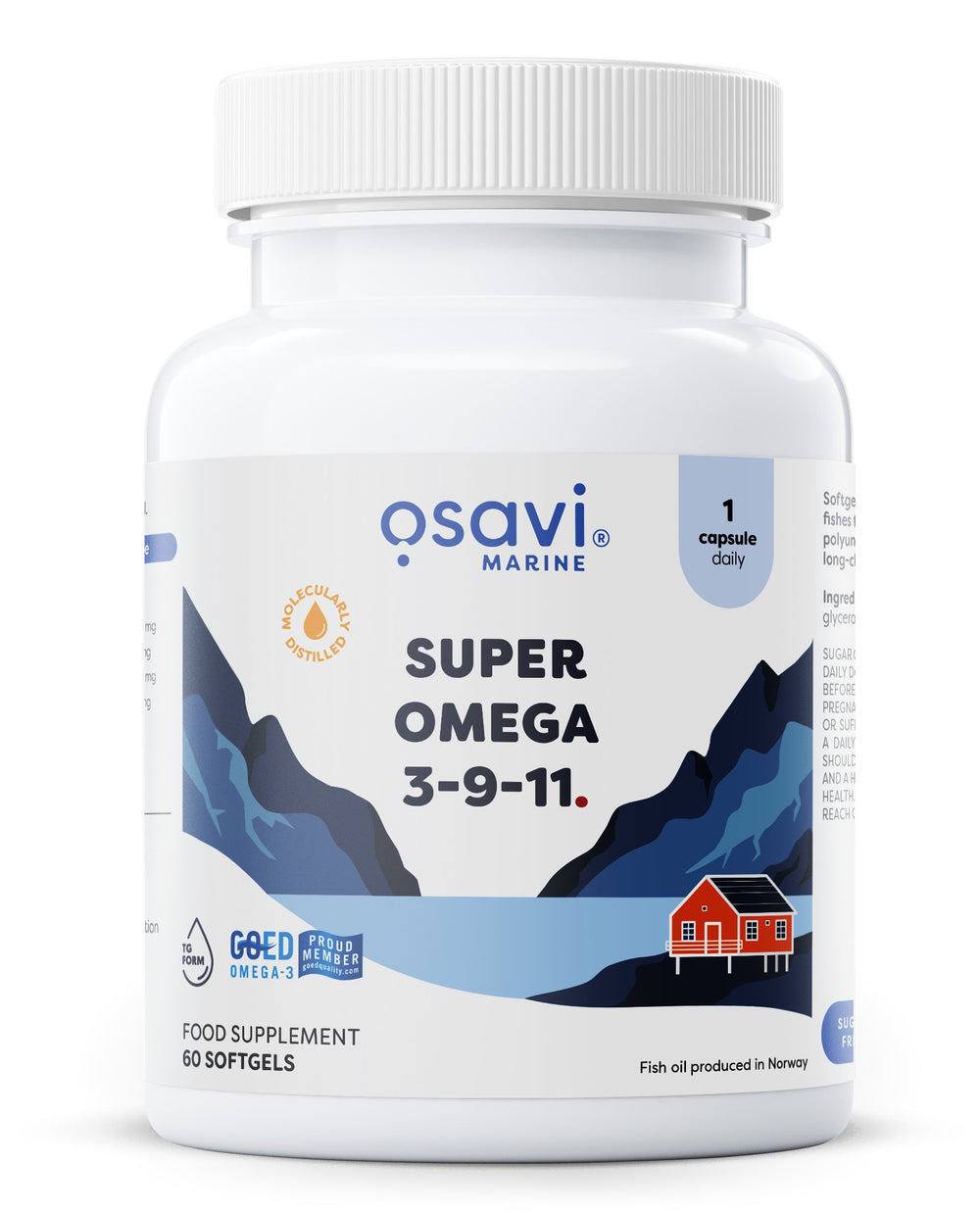 Osavi Super Omega 3-9-11 baksida näringsfakta
