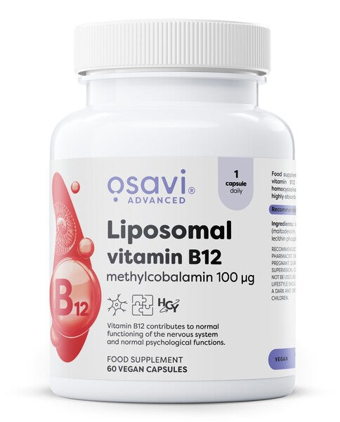 Osavi Liposomal Vitamin B12 Methylcobalamin 100mcg framsida