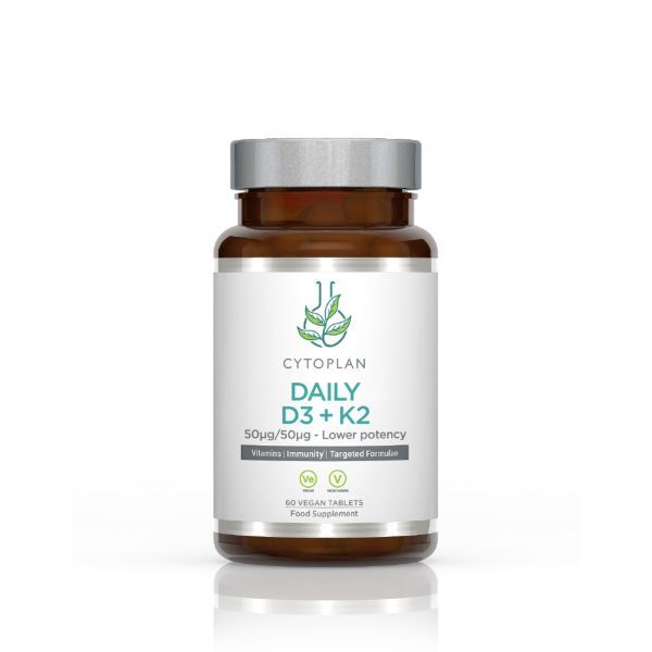 Cytoplan - Daily D3 + K2 - 60 Vegaanitablettia