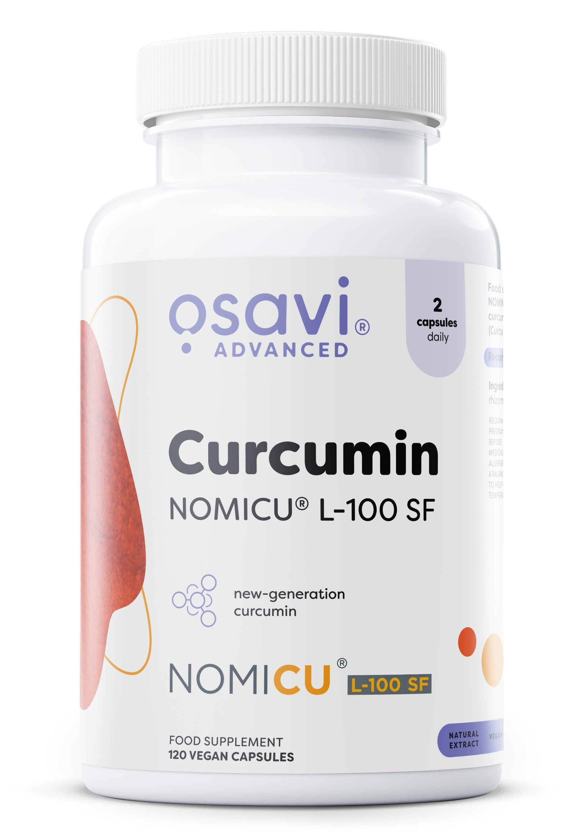 Osavi Curcumin Nomicu L-100 Sf baksida näringsfakta