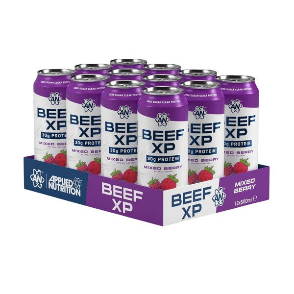 Applied Nutrition - Beef Xp Cans, Mixed Berry - 12 x 500ml.