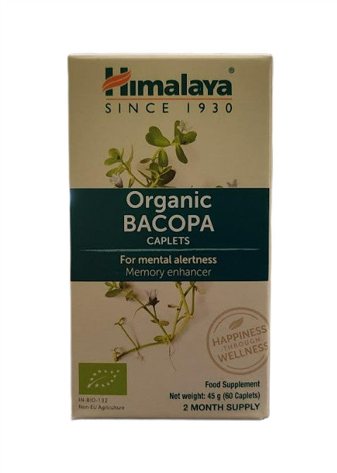 Himalaya - Herbals - Organic Bacopa Caplets - 60 Caplets (45g)