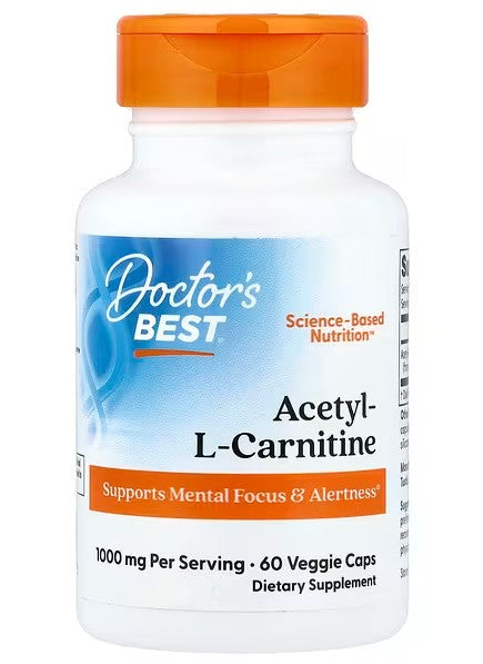 Doctor's Best - Acetyl L-Carnitine - 500mg - 60 Vcaps (KORT UDLØBSDATO 2026-09-30)